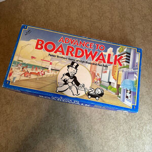 Advance to Boardwalk Vintage Board Game Parker Brothers Monopoly 1985